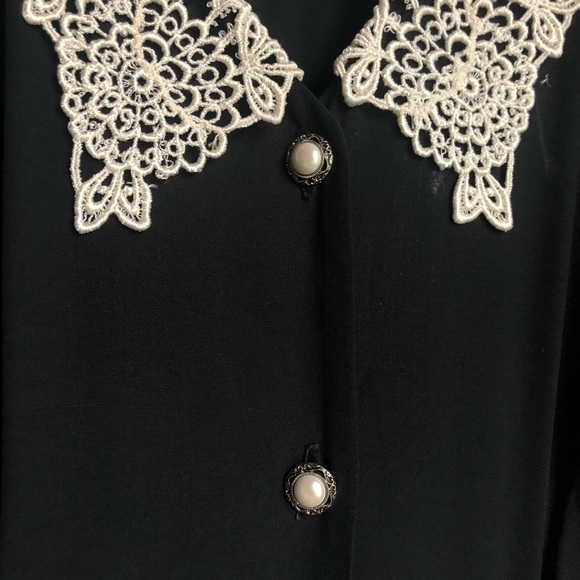Vintage French Lace Button Down Dress - Picture 3 of 4